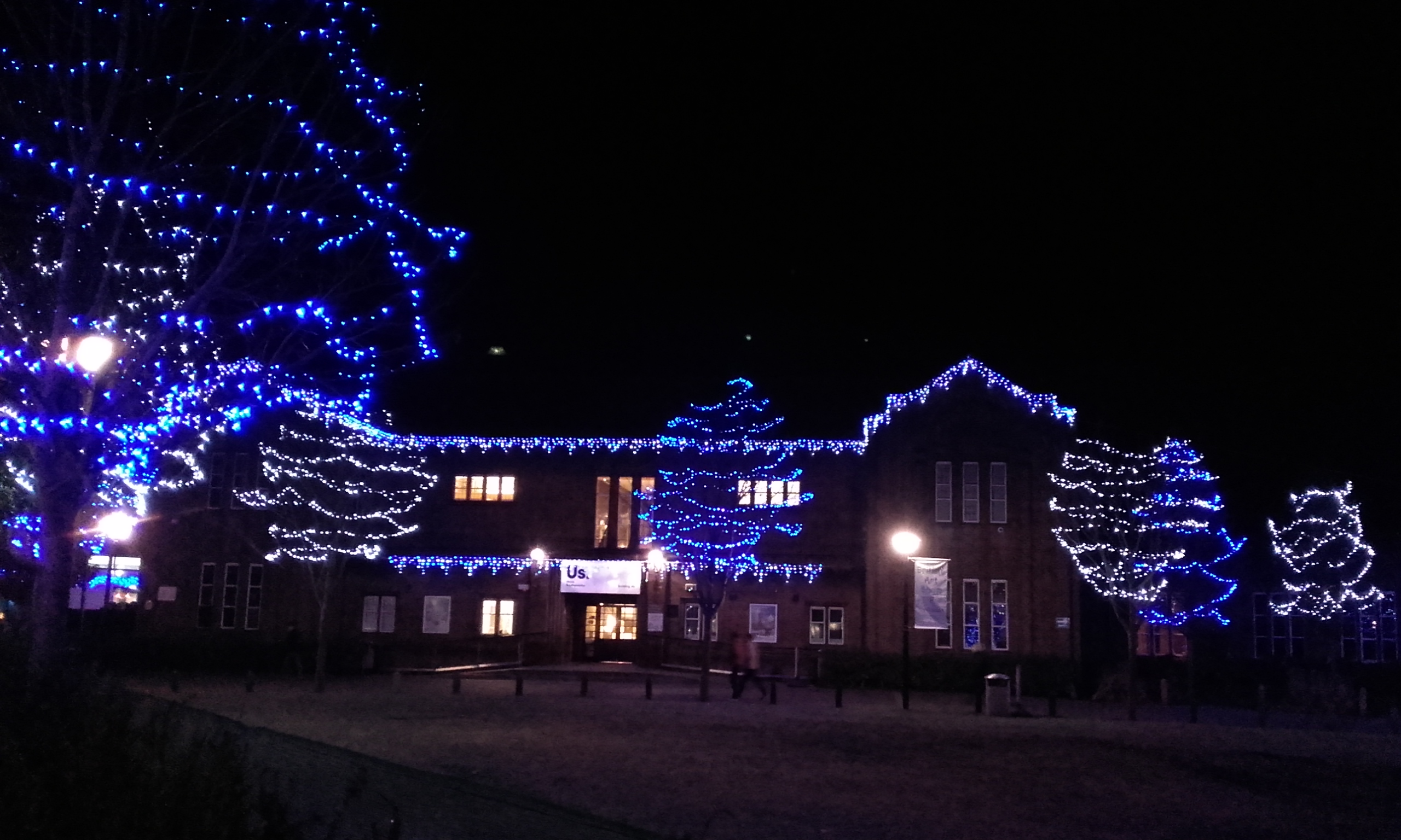 Wow the University’s Christmas lights on the Highfield campus are