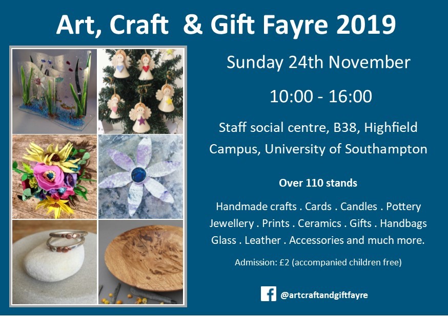 The University of Southampton’s Annual Art and Craft Fayre 10 am to 4